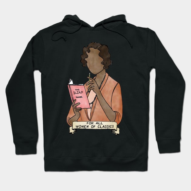 For All Women Of Classics - terracotta jacket version Hoodie by GreekMythComix